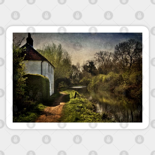 Cottage By The Kennet And Avon Canal Sticker by IanWL